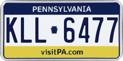 PA license plate KLL6477