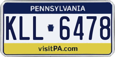 PA license plate KLL6478