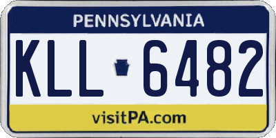 PA license plate KLL6482