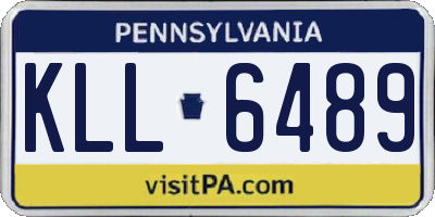 PA license plate KLL6489