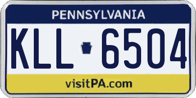 PA license plate KLL6504