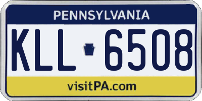 PA license plate KLL6508