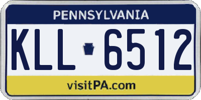 PA license plate KLL6512