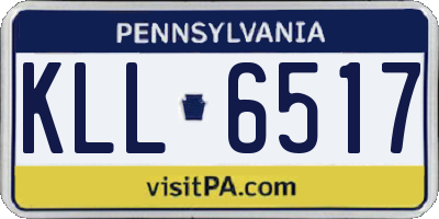 PA license plate KLL6517