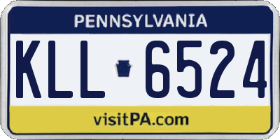 PA license plate KLL6524