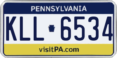 PA license plate KLL6534