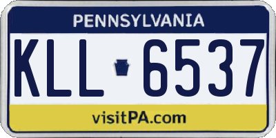 PA license plate KLL6537