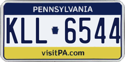 PA license plate KLL6544