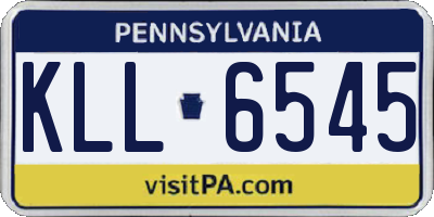 PA license plate KLL6545
