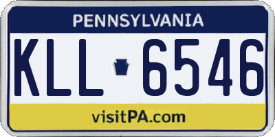 PA license plate KLL6546