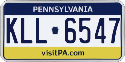 PA license plate KLL6547