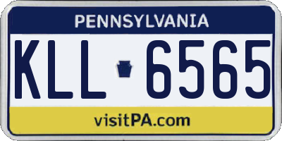 PA license plate KLL6565