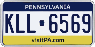 PA license plate KLL6569