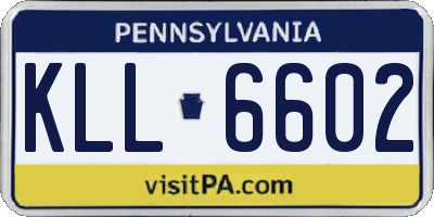 PA license plate KLL6602