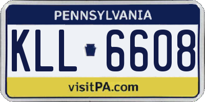 PA license plate KLL6608