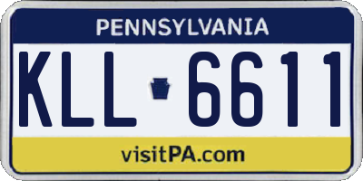 PA license plate KLL6611