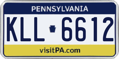 PA license plate KLL6612
