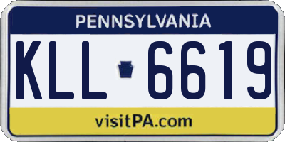 PA license plate KLL6619