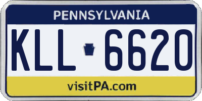 PA license plate KLL6620