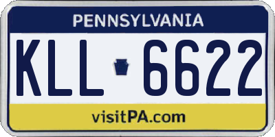 PA license plate KLL6622