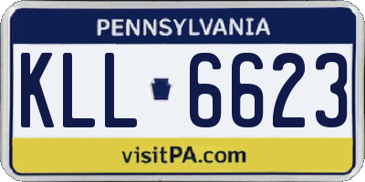 PA license plate KLL6623