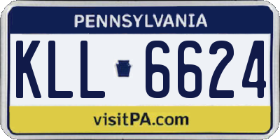 PA license plate KLL6624