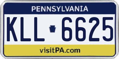 PA license plate KLL6625
