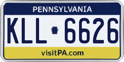 PA license plate KLL6626