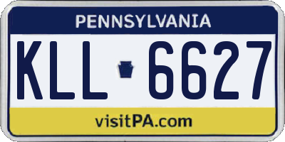 PA license plate KLL6627
