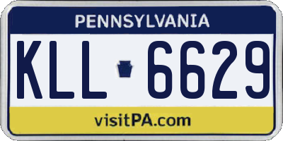 PA license plate KLL6629