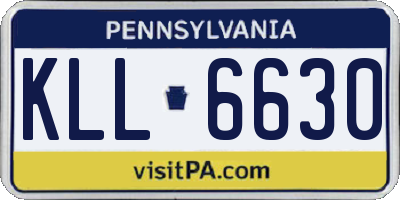 PA license plate KLL6630