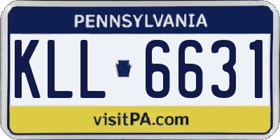 PA license plate KLL6631