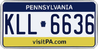 PA license plate KLL6636