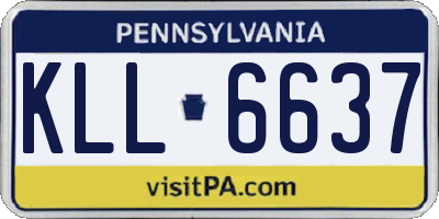 PA license plate KLL6637