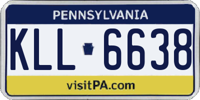 PA license plate KLL6638