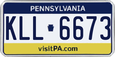 PA license plate KLL6673