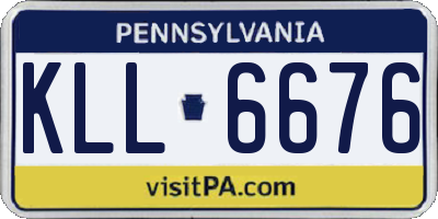 PA license plate KLL6676