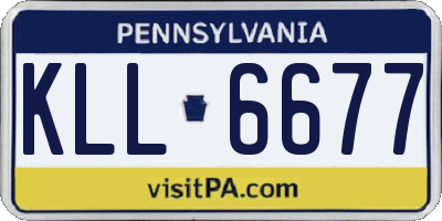 PA license plate KLL6677