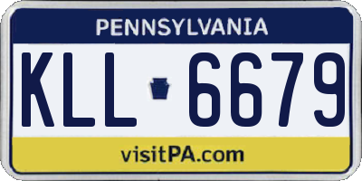 PA license plate KLL6679