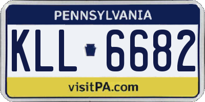 PA license plate KLL6682