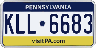 PA license plate KLL6683