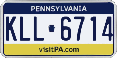 PA license plate KLL6714