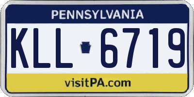 PA license plate KLL6719