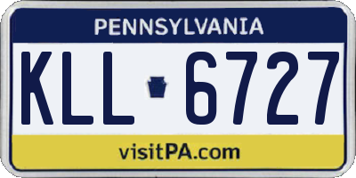 PA license plate KLL6727