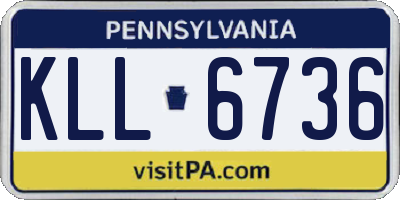 PA license plate KLL6736