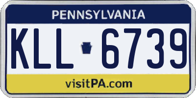 PA license plate KLL6739
