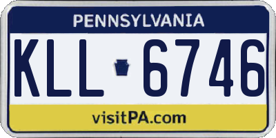 PA license plate KLL6746
