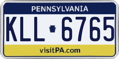 PA license plate KLL6765