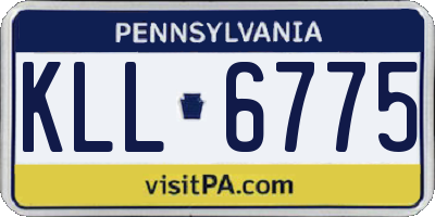 PA license plate KLL6775