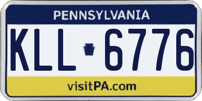 PA license plate KLL6776